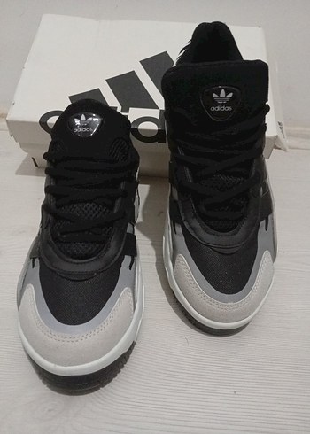 Adidas gri kamuflaj Spor Ayakkabı - Görsel 3