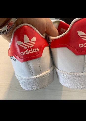 Renkli Baskılı Beyaz Bağcıklı Kadın Spor Ayakkabı - Görsel 5