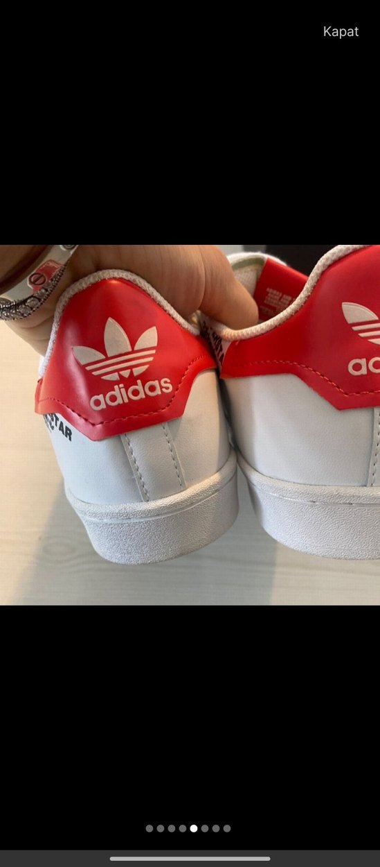 Renkli Baskılı Beyaz Bağcıklı Kadın Spor Ayakkabı - Görsel 5