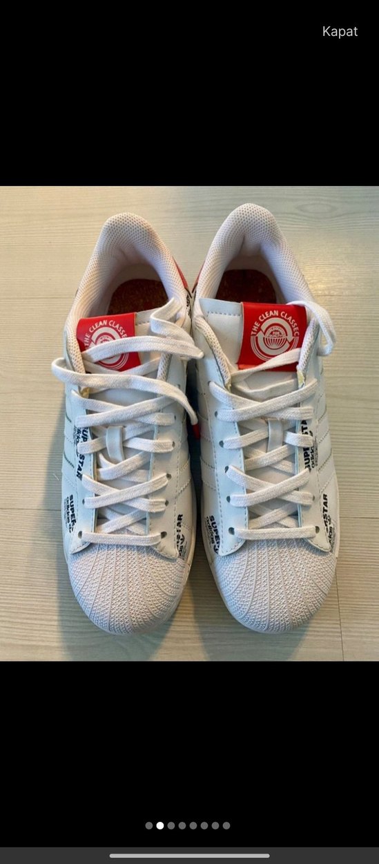 Renkli Baskılı Beyaz Bağcıklı Kadın Spor Ayakkabı - Görsel 2