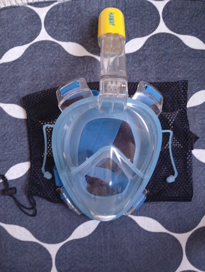 Hawaii tam yüz şnorkel kulak tıkacı işe birlikte Yüzme Maskesi - Görsel 5