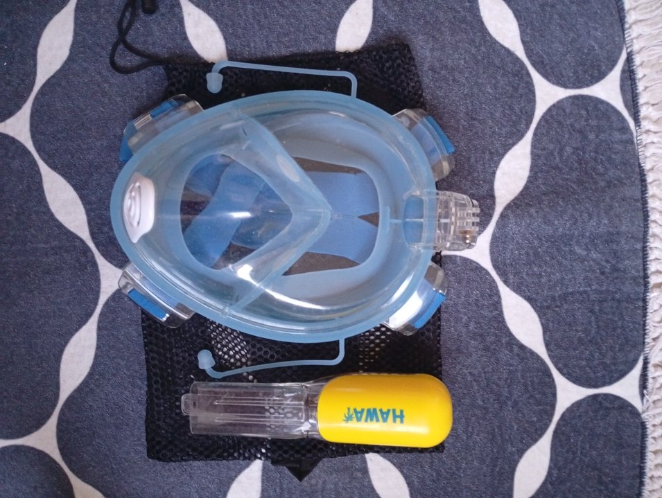 Hawaii tam yüz şnorkel kulak tıkacı işe birlikte Yüzme Maskesi - Görsel 2