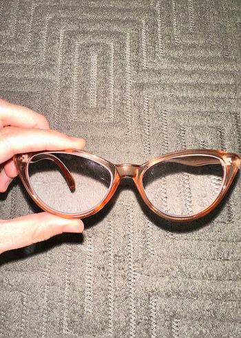 Pudra Vintage Cat Eye Kadın Gözlüğü numaralı - Görsel 3