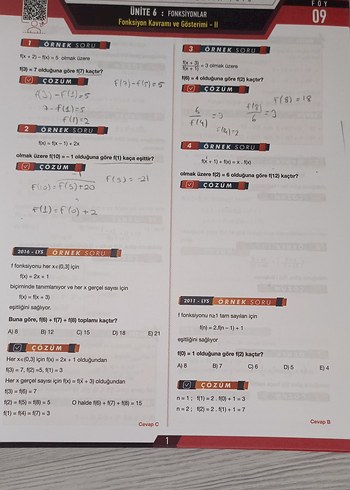TYT Matematik Konu Anlatım Föyleri 2. Kitap