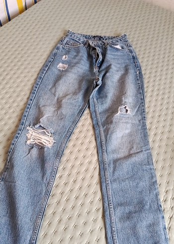 Kadın Mavi Salaş Midi Jean
