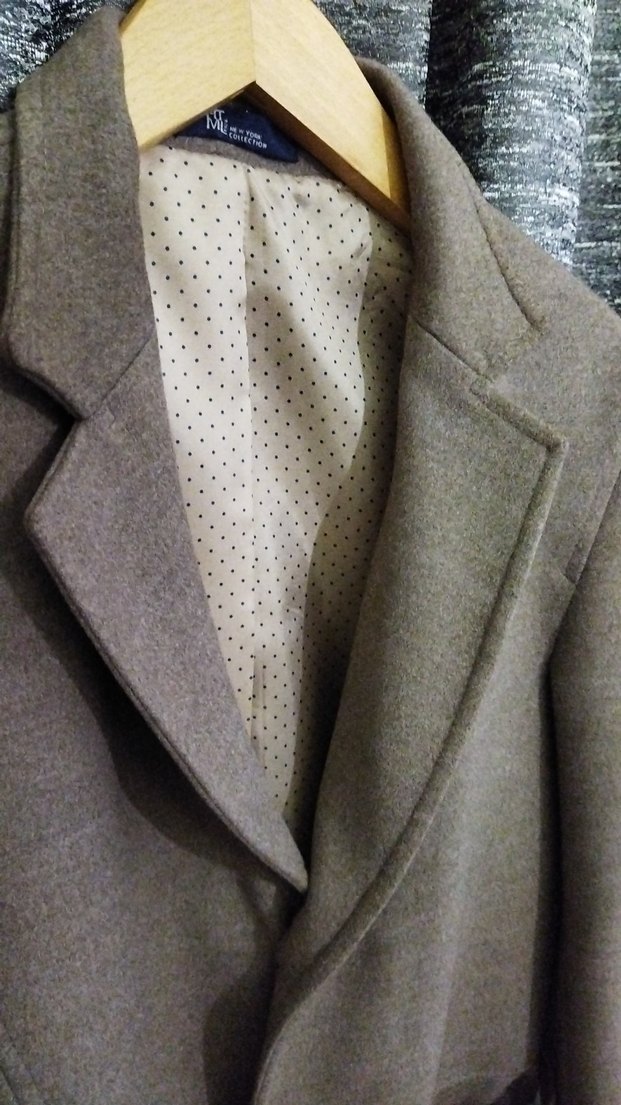 Bej Klasik hatemoglu Düğmeli Erkek Keten Ceket - Görsel 2