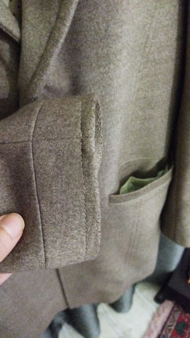 Bej Klasik hatemoglu Düğmeli Erkek Keten Ceket - Görsel 5