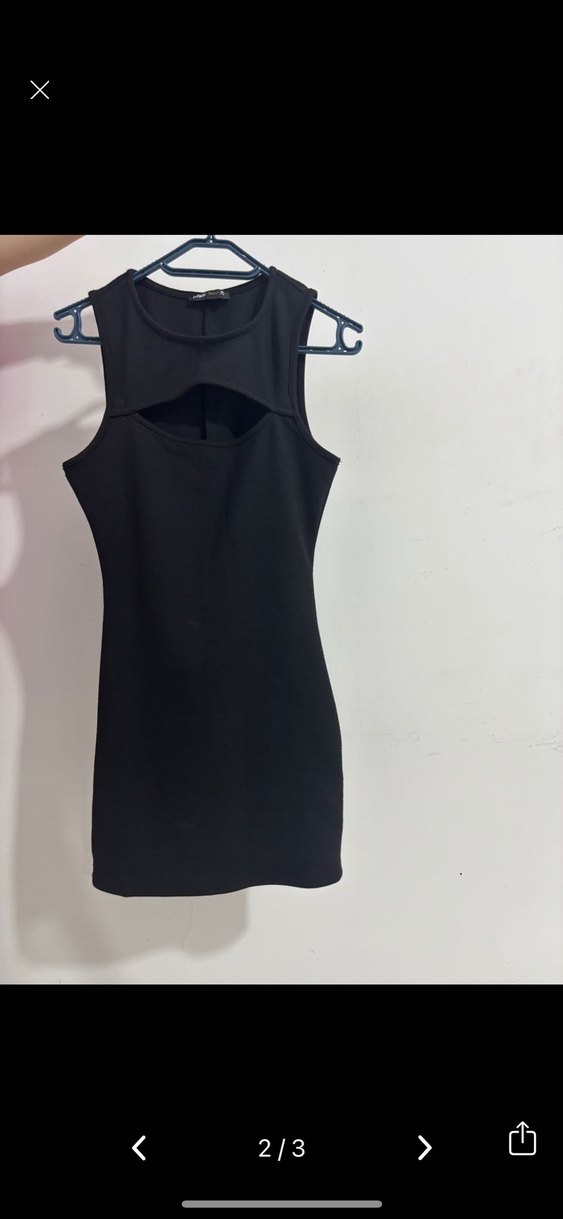 Mini siyah elbise - Görsel 2