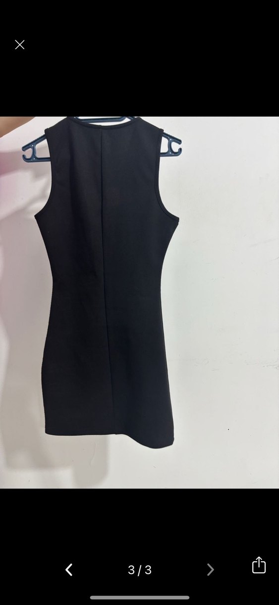 Mini siyah elbise - Görsel 3