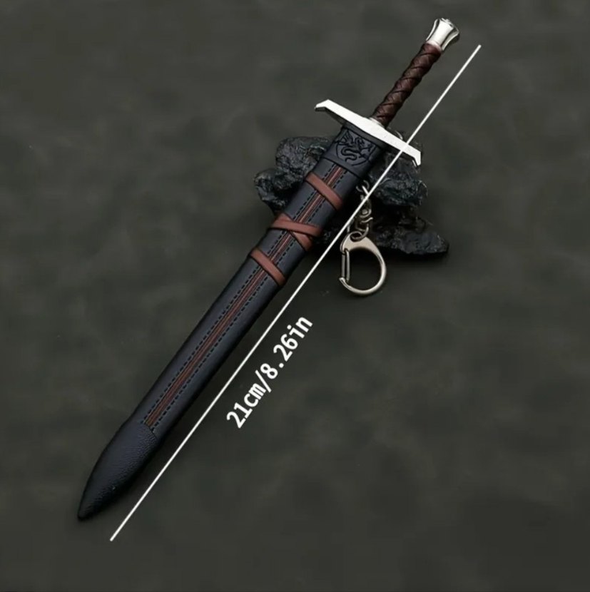 Gotik Siyah Metal Kılıç - Görsel 2