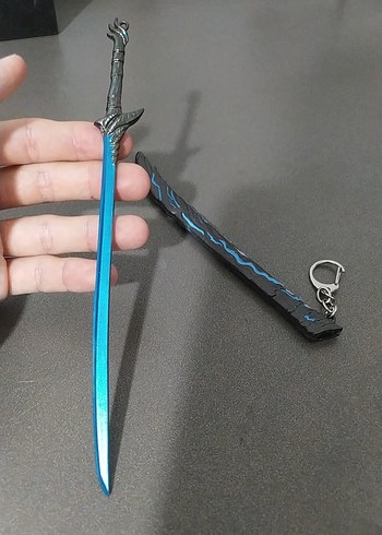 Mavi Gotik Tarz Kılıç Anahtarlık - Görsel 3