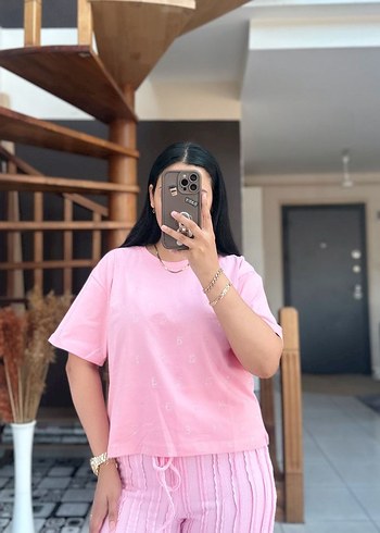 Diğer Pembe Oversize alo Tişört