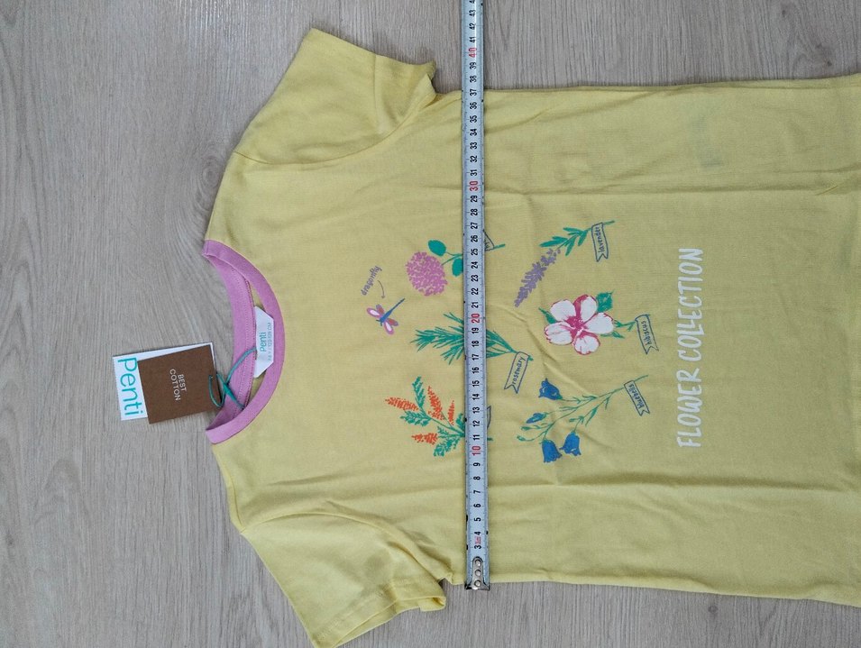 Kız Çocuk Pastel Renkli Kısa Kollu Örme Takım - Görsel 5