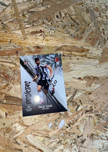 Necip Uysal İmzalı orjinal Beşiktaş kartı