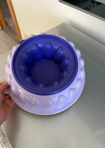 Pastel Mavi Plastik Kek Kalıbı