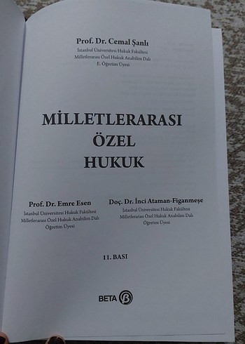 Milletlerarası Özel Hukuk - Prof.. Cemal Şanlı sıfır kitap 2024