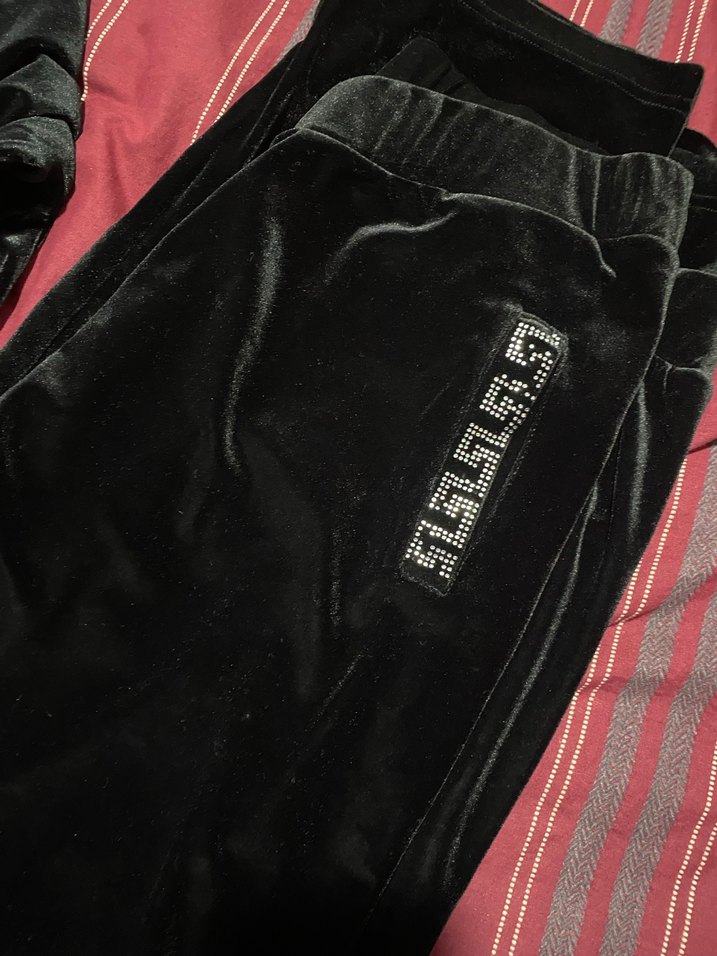 Siyah Kadın Kapüşonlu Mini Eşofman Takımı - Görsel 2