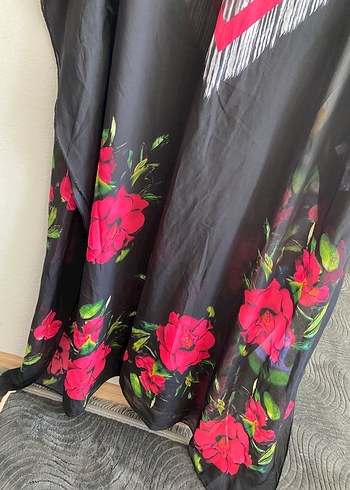 universal Beden Çiçekli Desenli Uzun Bohem Kimono