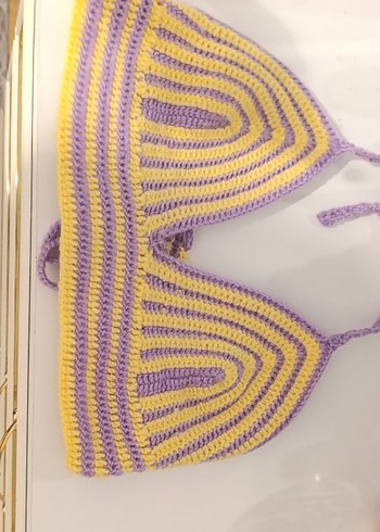 universal Beden Kadın Çok Renkli Bağlamalı Midi Bralet Crop