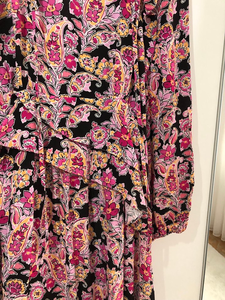 Bohem Desenli Uzun Kollu Kadın Elbise - Görsel 4