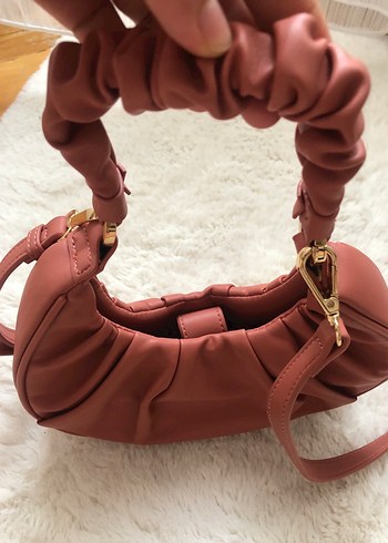 Bej Kadın Deri Omuz Çantası - Fırfırlı - Görsel 3