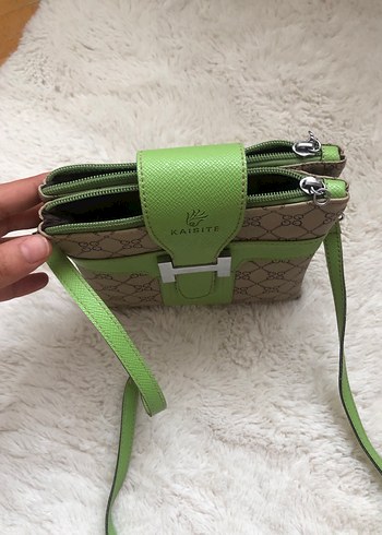 Yeşil Tokalı Deri Kadın Çanta - Görsel 3