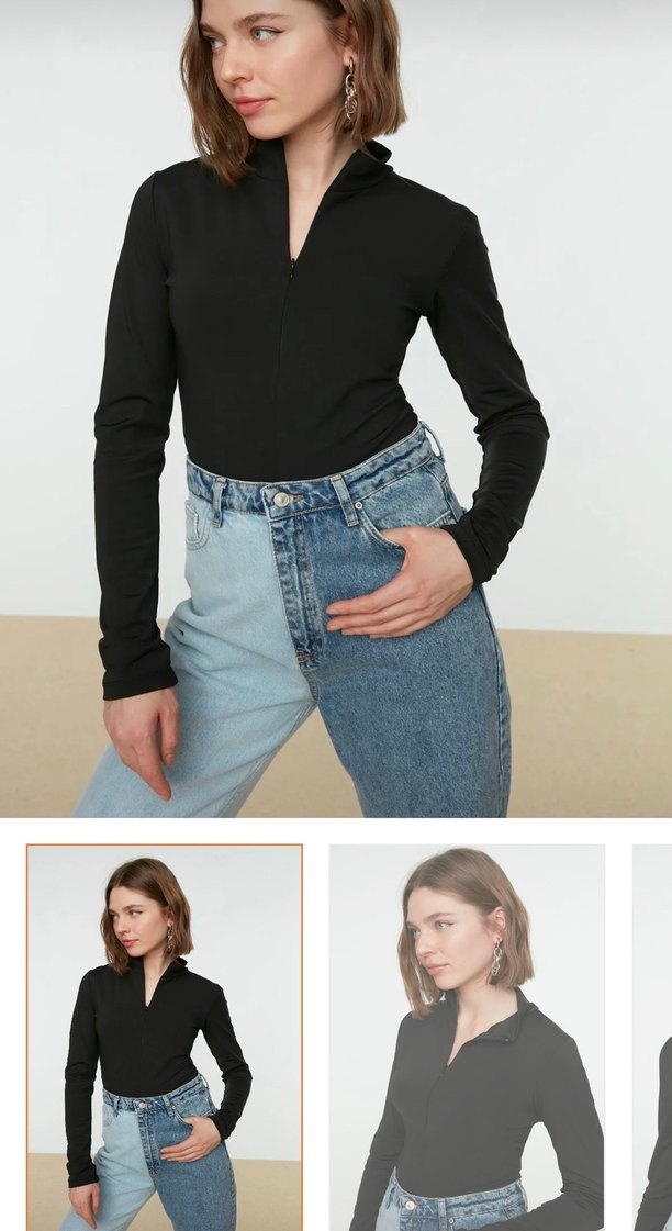 Esnek Çıtçıtlı Örme Body - Görsel 3