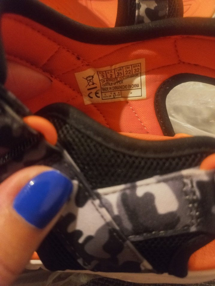 orjinal skechers turuncu Gri Kamuflaj  Erkek Çocuk Sandalet - Görsel 5