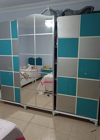 Mavi ve Gri Çocuk Gardırop Dolabı - Görsel 2