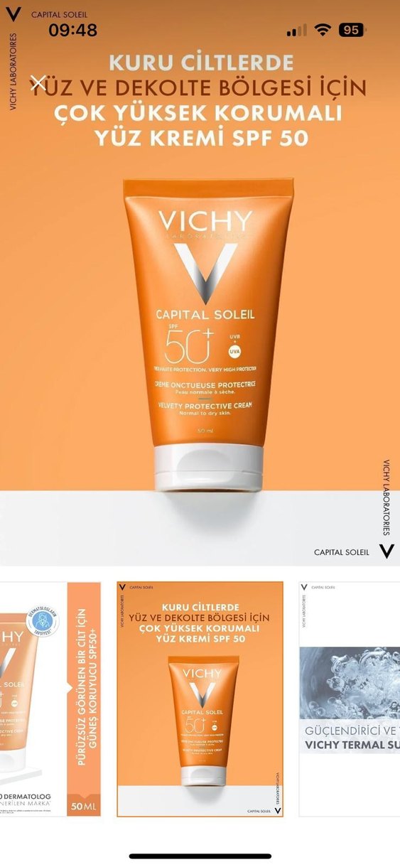 Vichy Capital Soleil SPF 50+ Yüz Kremi 50 ml - Görsel 2