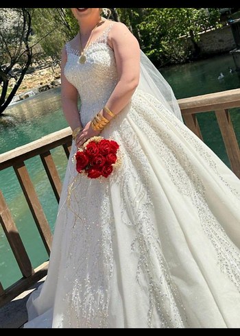 Prenses Kesim Beyaz Gelinlik - Görsel 2