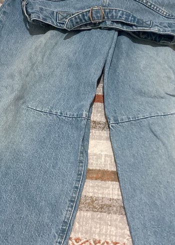 Defacto Geniş Kesim Mavi Midi Kot Pantolon