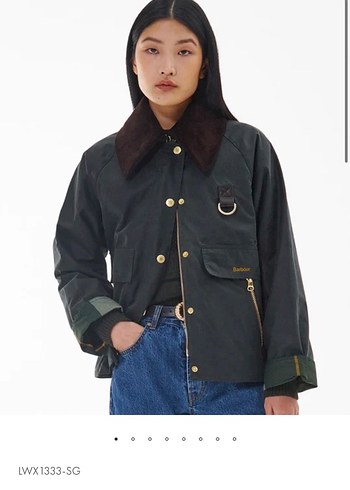 Barbour Ceket kadın catton sage - Görsel 5