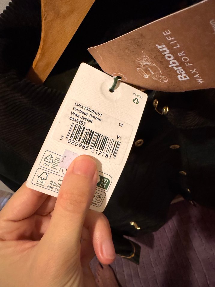 Barbour Ceket kadın catton sage - Görsel 4