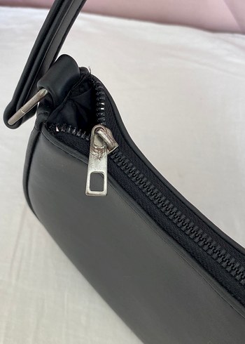 Beden siyah Renk Siyah Deri Tokalı Minimalist Kadın Çanta