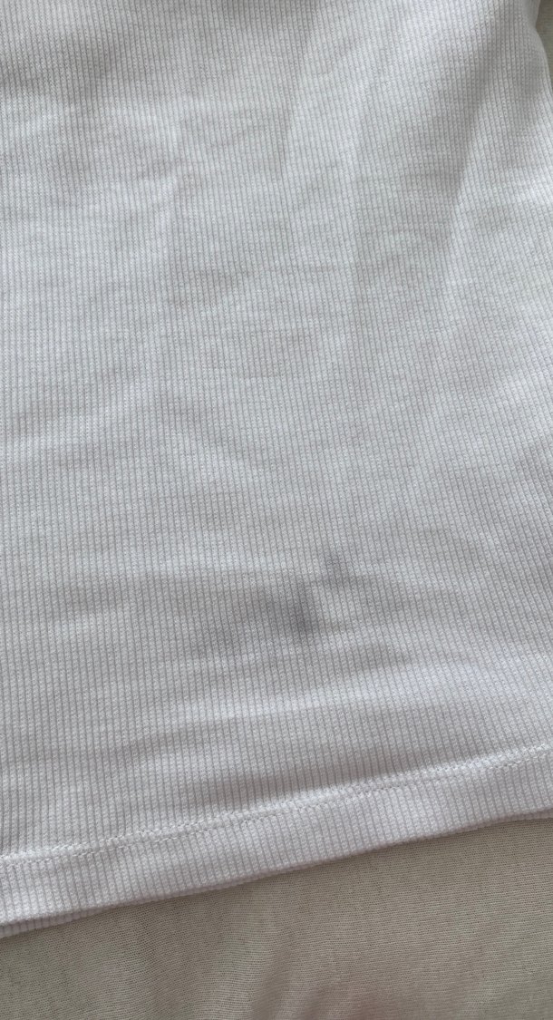 Beyaz Polo Yaka Crop - Görsel 2