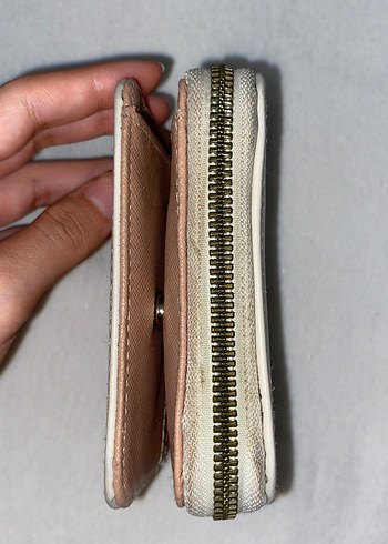 Bej Deri Fermuarlı Kadın Cüzdanı - Görsel 6