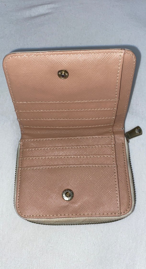Bej Deri Fermuarlı Kadın Cüzdanı - Görsel 3