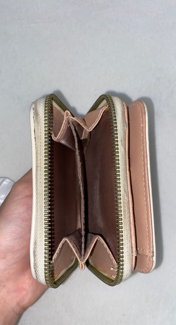Bej Deri Fermuarlı Kadın Cüzdanı - Görsel 4