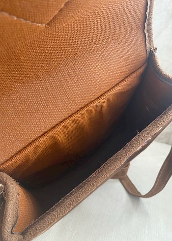 Kahverengi Nakışlı Süet Bohem Kadın Çanta - Görsel 3