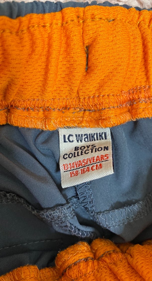 Gri Mavi Fermuarlı Erkek Deniz Şortu - Görsel 3