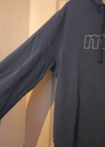 l Beden Mavi Kadın Kapüşonlu Sweatshirt