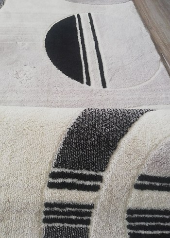 Gri Modern Baskılı Halı - Görsel 8