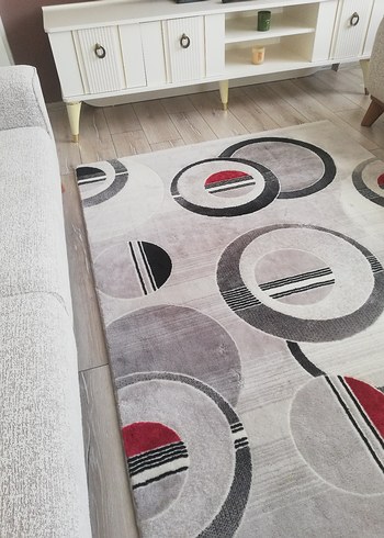 Gri Modern Baskılı Halı - Görsel 7