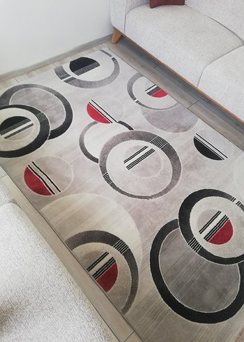 Gri Modern Baskılı Halı - Görsel 6