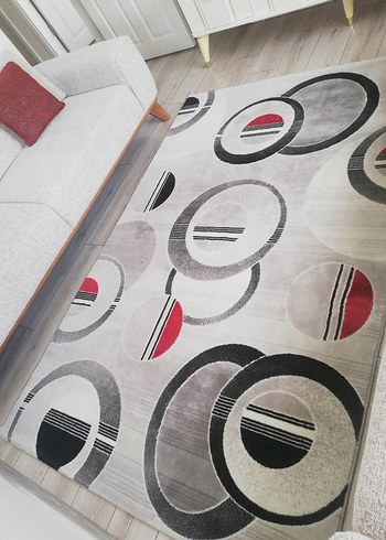 Gri Modern Baskılı Halı - Görsel 10