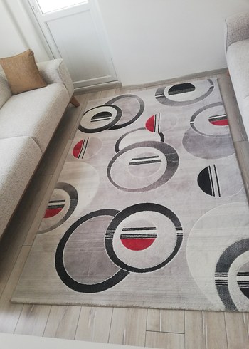 Gri Modern Baskılı Halı - Görsel 5