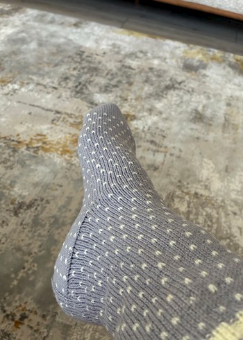 Gri Örgü Çorap - Görsel 6