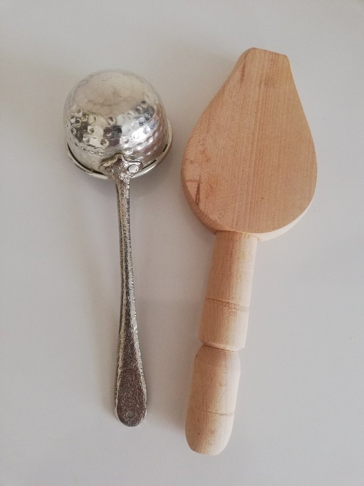 Ahşap Kömbe Kalıbı  ve Metal Kepçe - Görsel 4