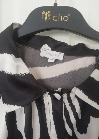 Gri Zebra Desenli Uzun  Tunik - Görsel 5